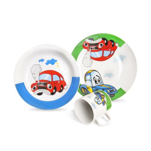 Orion 3-delni otroški jedilni set Avto