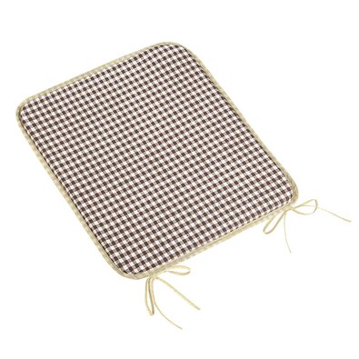 Bellatex Подушка для сидіння Berta гладка Клітинка коричнева, 40 x 40 см