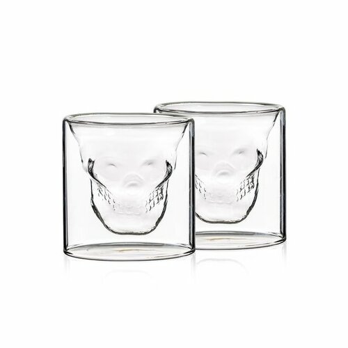 4Home Kozarček za žganje Skull Hot&Cool 80 ml, 2 kosa