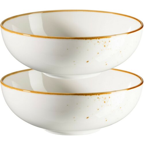 Mäser 2-delni set skodelic Pintar White rjave pike22 cm