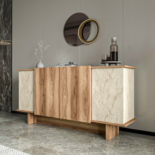 Diana Travertine és Walnut szekrény
