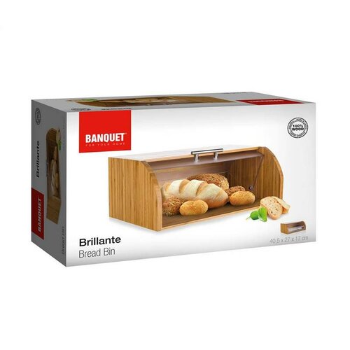 Banquet Chlebník bambusový BRILLANTE 40,5 x 27 x 17 cm, s plastovým vekom