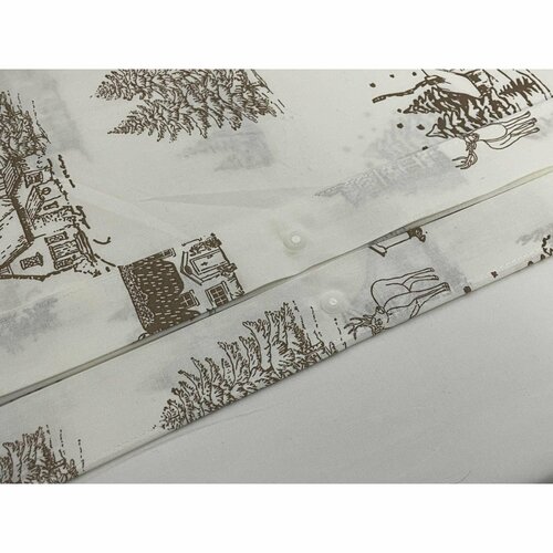 Świąteczna pościel bawełniana Zimowy krajobraz , 140 x 200 cm, 70 x 90 cm