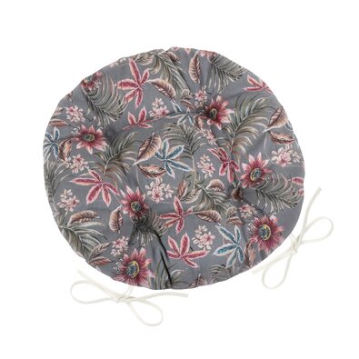 Bellatex Sitzkissen DITA rund gesteppt Passionsblumen, 40 cm