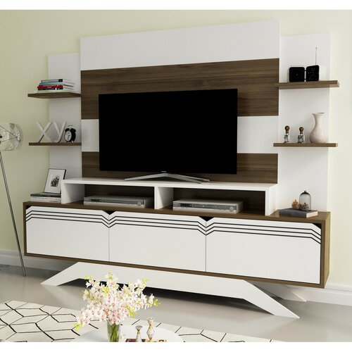 TV-Möbel Delpi Walnut and White