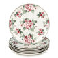 Altom Paris Rose 6-részes desszertes tányér készlet, 20 cm, fehér