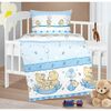 Bellatex Lenjerie de pat din bumbac Agata Bearalbastru, 90 x 135 cm, 45 x 60 cm