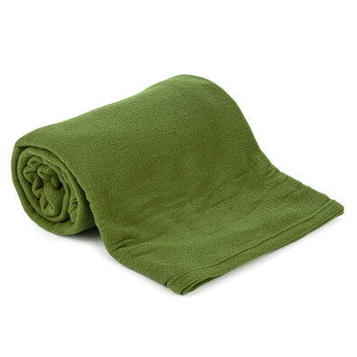 Pătură fleece UNI, verde, 150 x 200 cm