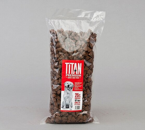 Titan premium krmivo pro dospělé psy, 1kg