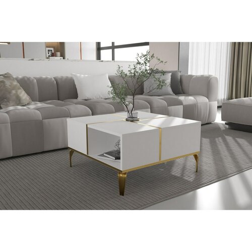 Konferenční stolek Nirvana White and Gold