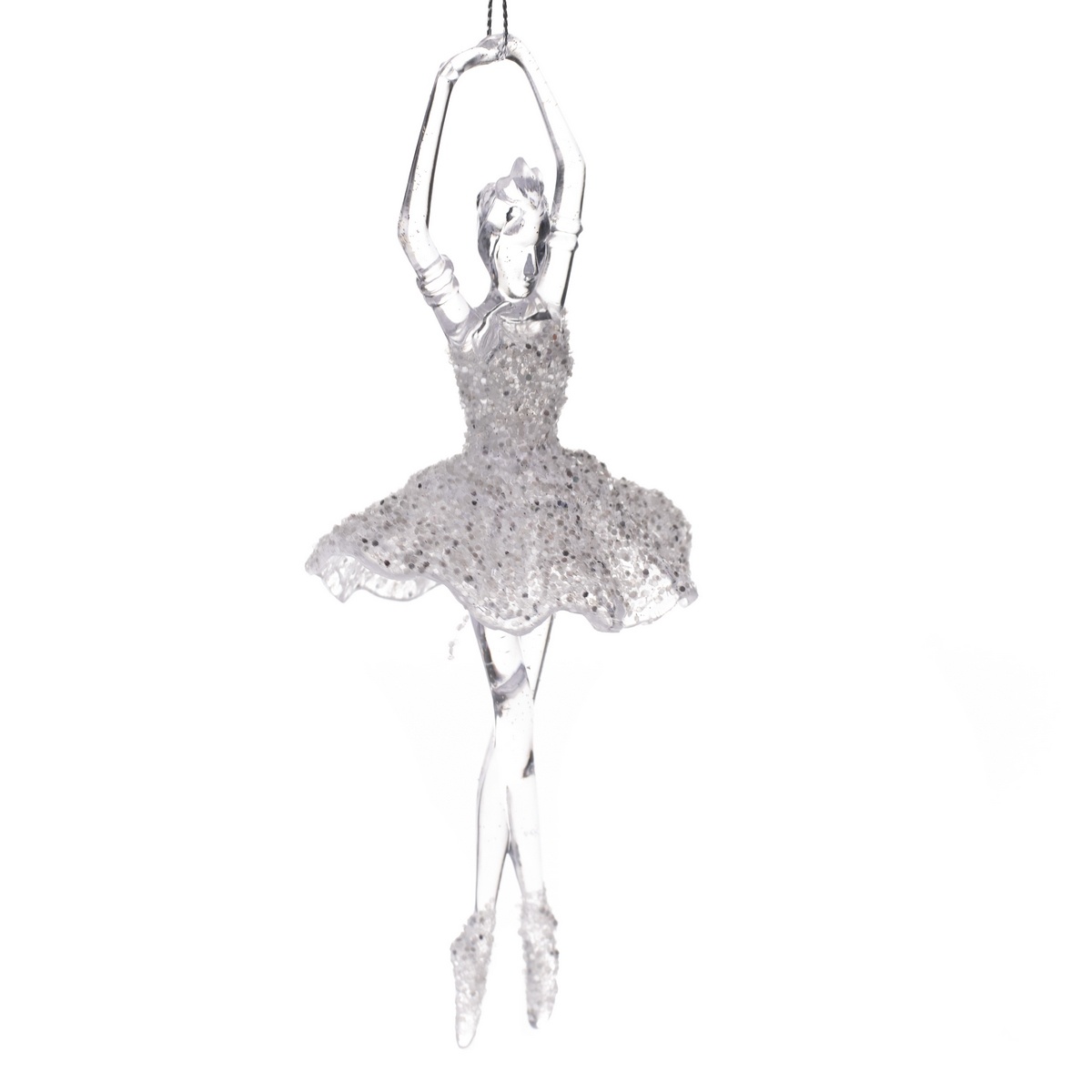 Levně Závěsná dekorace Ballerine čirá, 5 x 17 cm