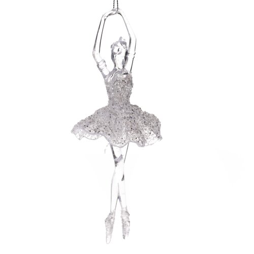 Dekoracja wisząca Ballerine przezroczysty, 5 x 17 cm