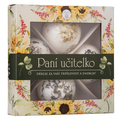 Bohemia Gifts Bomboane pentru baie - Doamnăprofesoară, 4 bucăți