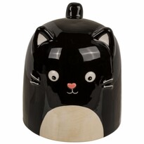 Cană din ceramică Pisică, 540 ml,  negru