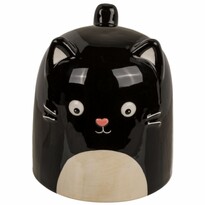 Keramikbecher Katze, 540 ml, schwarz