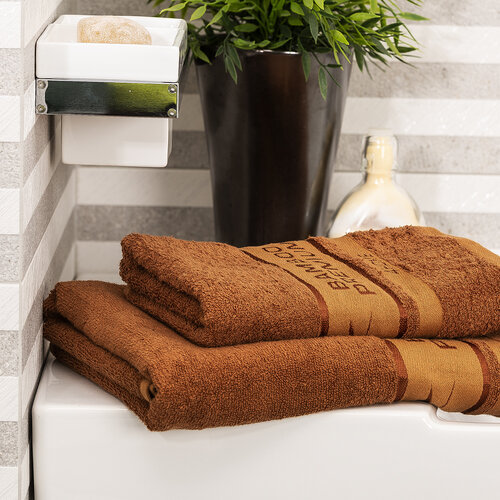 4Home Ręcznik Bamboo Premium brązowy, 50 x 100 cm