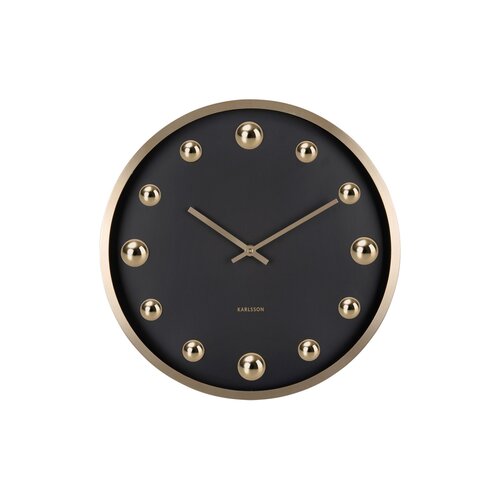 Karlsson 5971BK design ceas de perete negru, diametru 35 cm