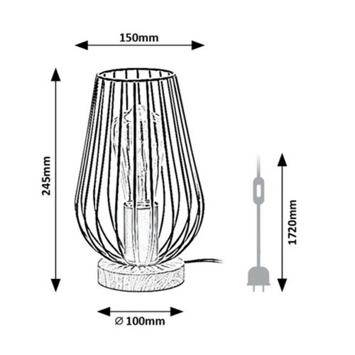 Rabalux 6915 stolní lampa Gremio, černá