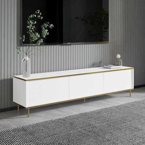 Televízny stolík Imaj White and Gold