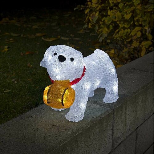 Decorațiune exterior Saint Bernard, cu temporizator, 32 LED