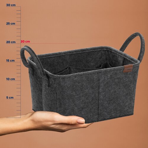 Kela Кошик для зберігання з ручками Fay, 35 x 25 см, темно-сірий