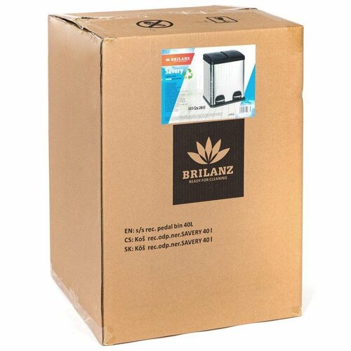 Brilanz Koš na tříděný odpad Savery, 2 x 20 l, nerez