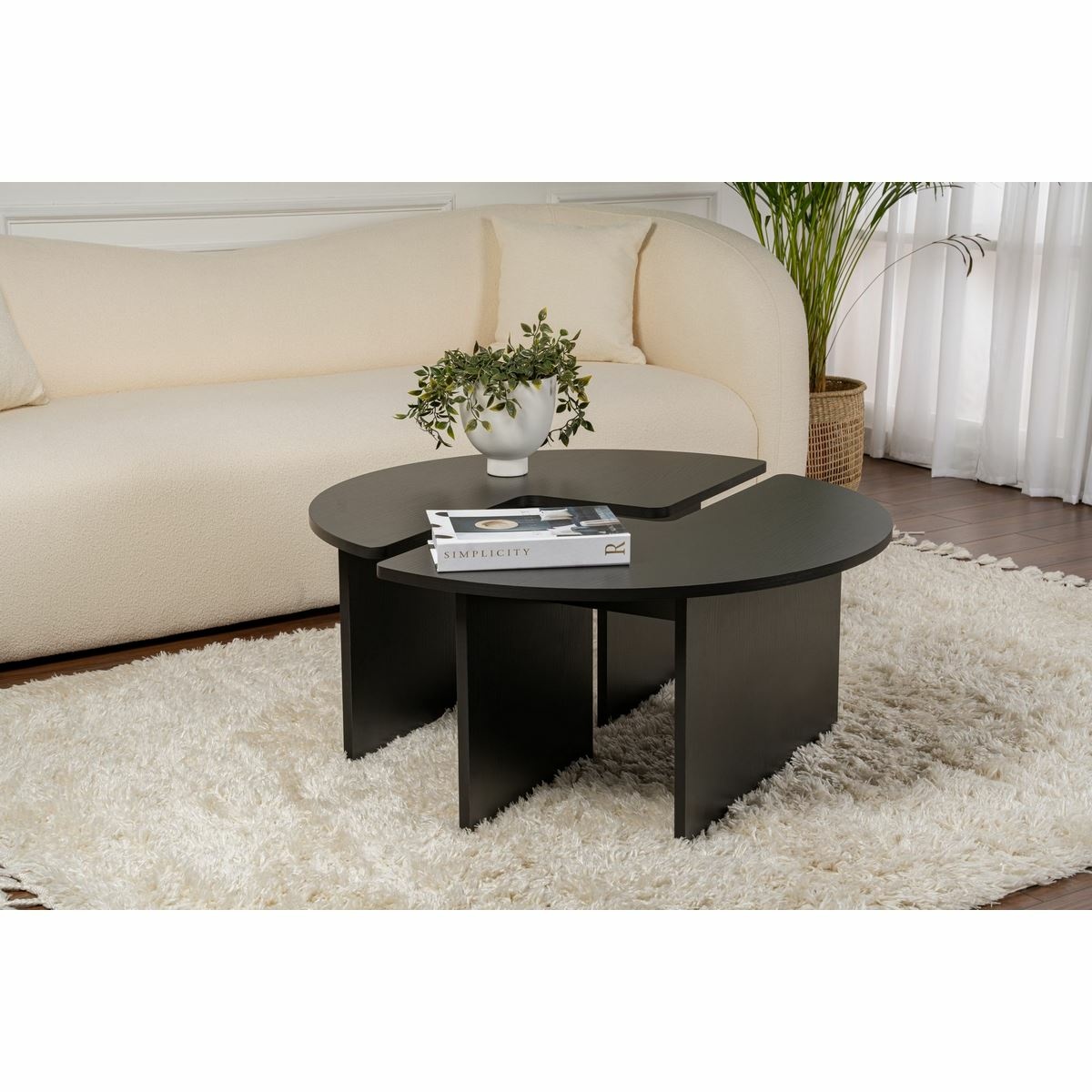 Konferenčný stolík Moira Wood Black