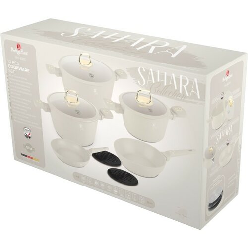 BerlingerHaus Set de 10 piese de vase cu suprafață din titan Sahara