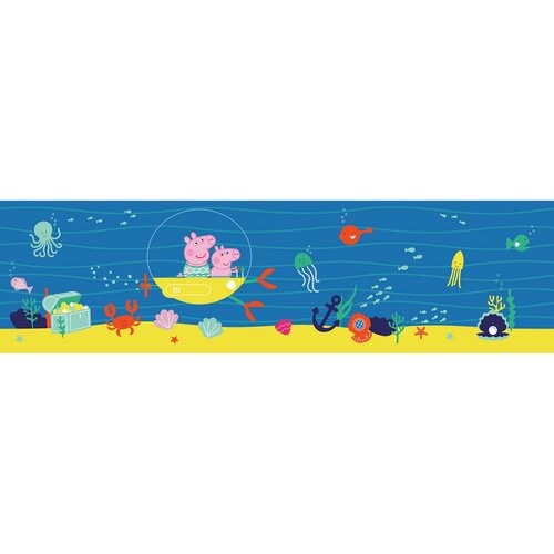 Samolepilna bordura Peppa Pig Sea, 500 x 9,7 cm