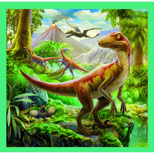 Trefl Puzzle Neobyčajný svet dinosaurov, 3 ks