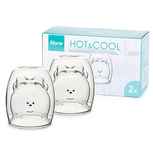 4Home Thermogläser Hot&Cool Lady Bear 250 ml, 2 Stück