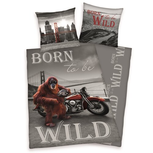Bavlnené obliečky Born to be wild, 140 x 200 cm, 70 x 90 cm
