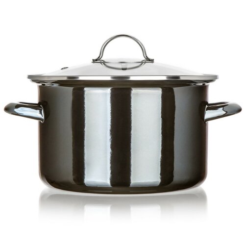 Banquet Oală emailată METALLIC Black 24 cm, 3,7 l,cu capac