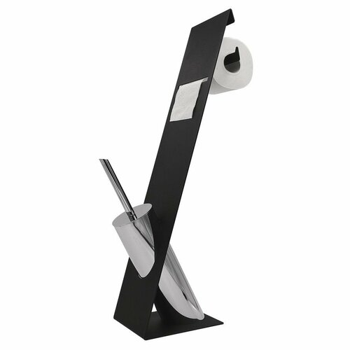 RIDDER 11202410 Sydney stojalo s držalom zatoaletni papir in WC krtačo, črna/krom