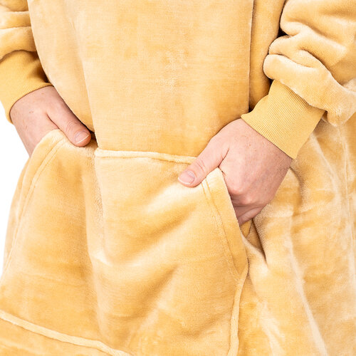 4Home Bluza z barankiem mikroplusz Beige, uni L męska