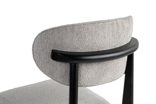 Zestaw krzeseł do jadalni Lionte Grey and Black, 2 szt.