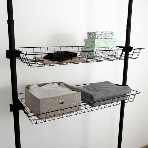 Wenko Set mit 2 Drahtkörben Herkules, schwarz