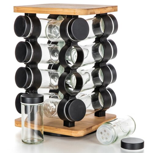 Banquet Set of spice jars CULINARIA Black, 16 pcs