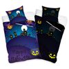 Pościel bawełniana Halloween Nawiedzony dom, 140 x 200 cm, 70 x 80 cm