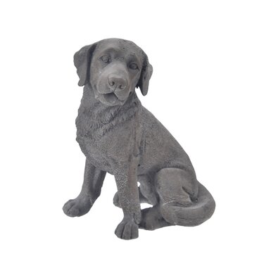 InDecor Pies ceramiczny szary, 23 x 19 x 33 cm