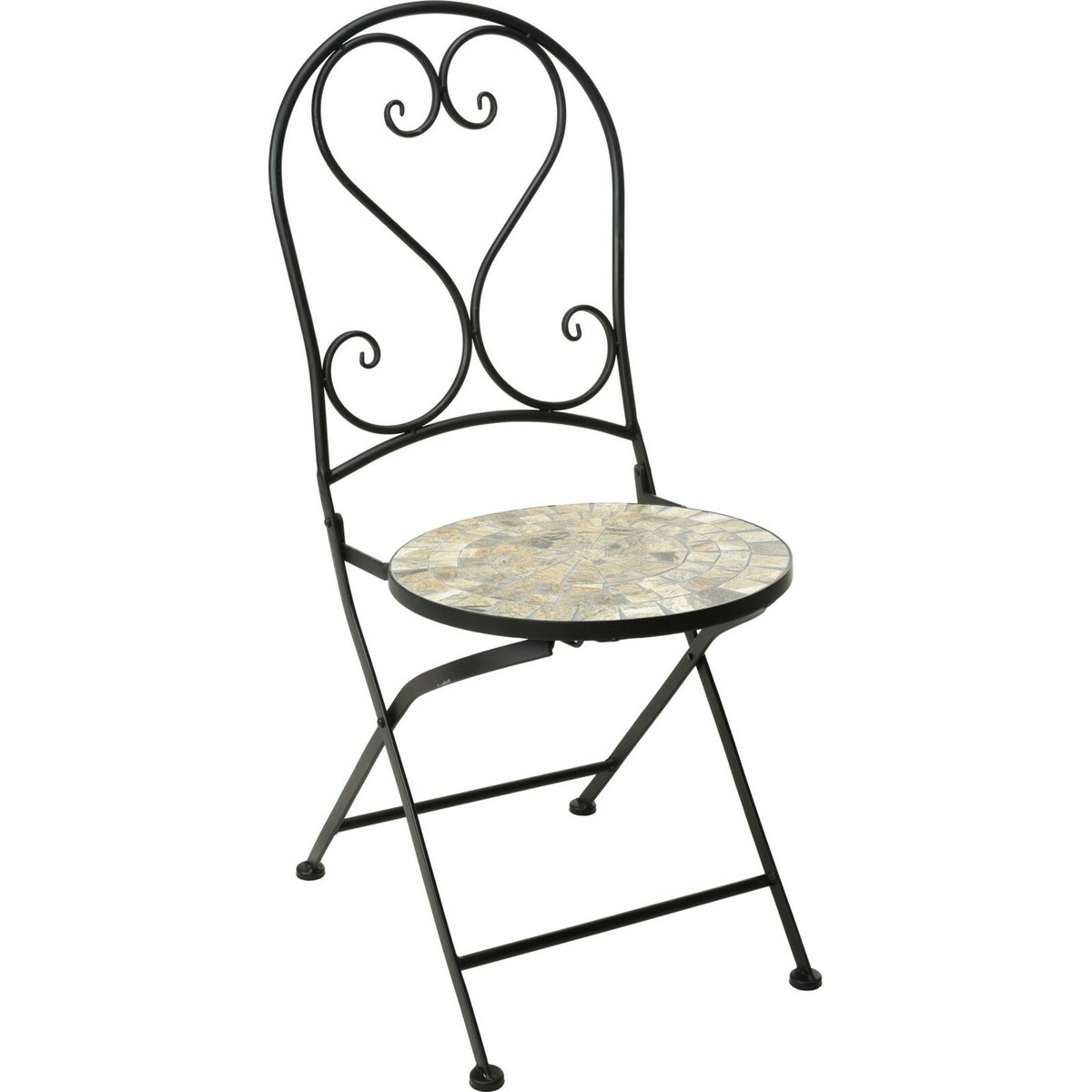 Levně Set skládacích bistro židlí Mosaic, kov/keramika, 2 ks