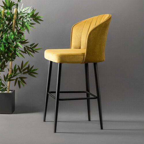 Set de scaune de bar Rubi Yellow and Black, 2 buc.