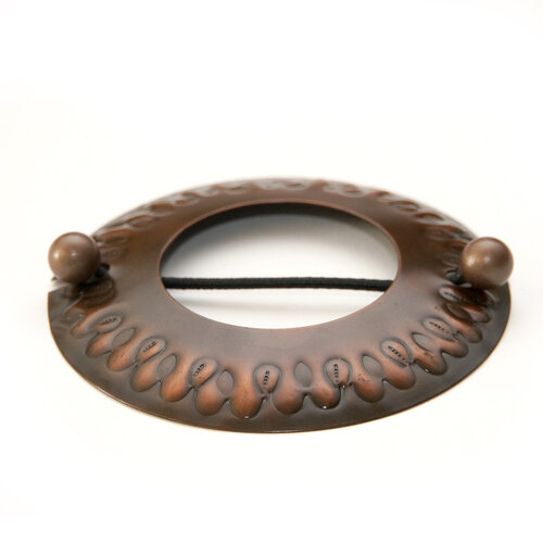 Dekorační sponka Kruh bronzová, 12 cm