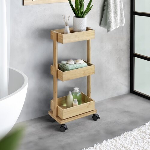 Wenko Bambusový vozík s poličkami TORTONA