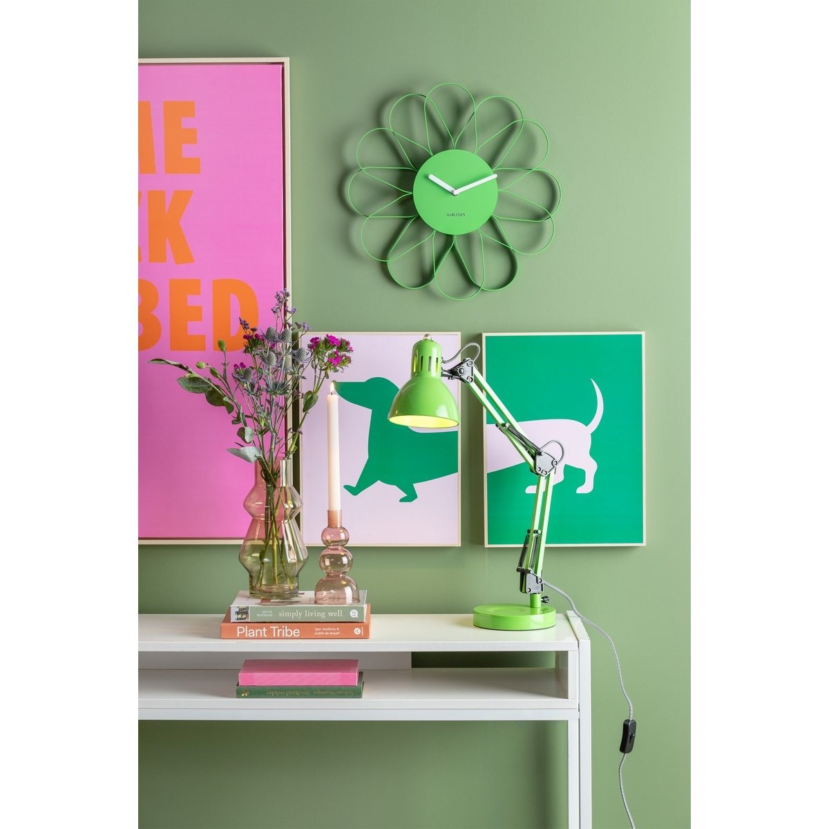Karlsson 5975BG designové nástěnné hodiny zelená, pr. 40 cm - thumb (3)