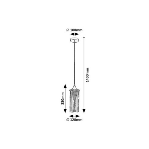 Rabalux 72151 lampa wisząca Roxas, czarny