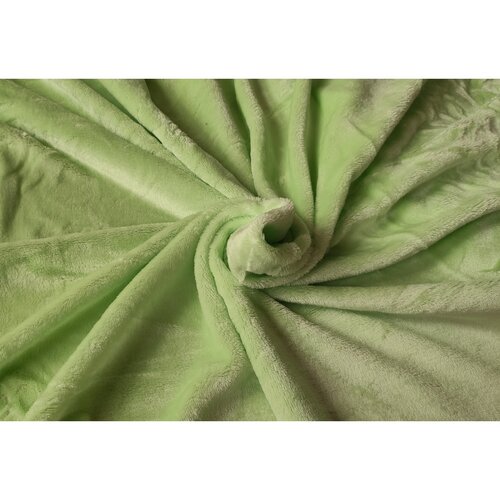 Cearșaf de pat micropluș verde, 90 x 200 cm