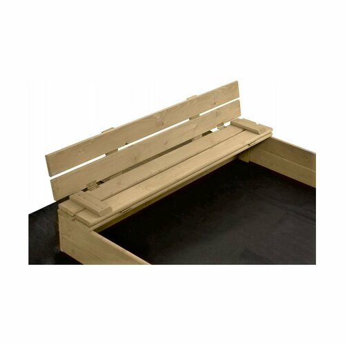 Sand Tropic Drewniana piaskownica z ławkami, 100 x 100 cm, naturalny