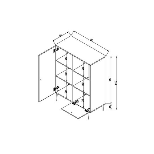 Skříňka Hazeran Oak
