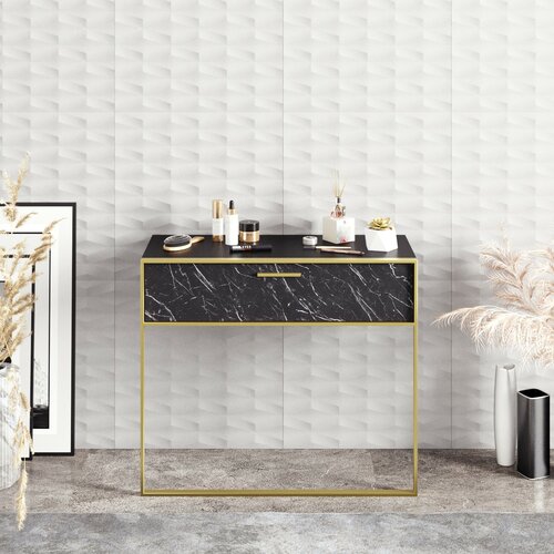 Masă decorativă Polka negru